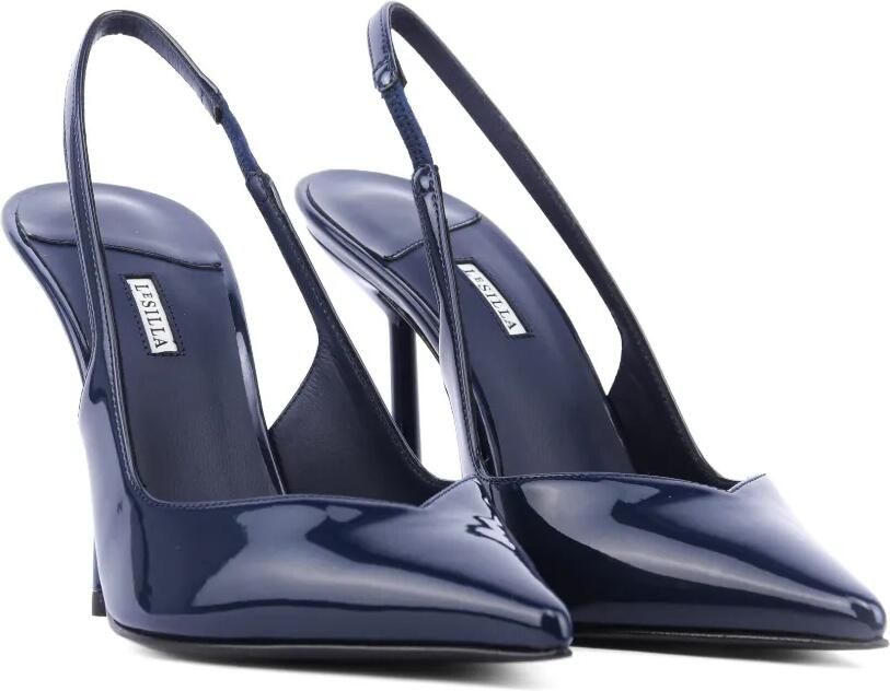Le Silla Vivienne leren slingback pumps Blauw - Foto 4