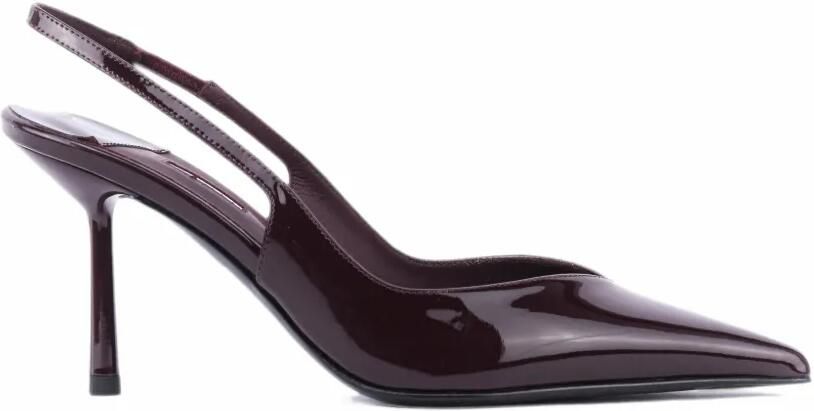 Le Silla Vivienne patent leather slingback pumps Blauw