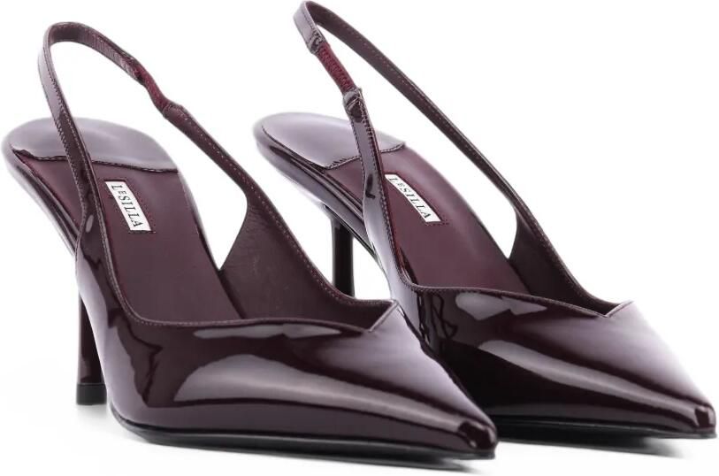 Le Silla Vivienne patent leather slingback pumps Blauw - Foto 5