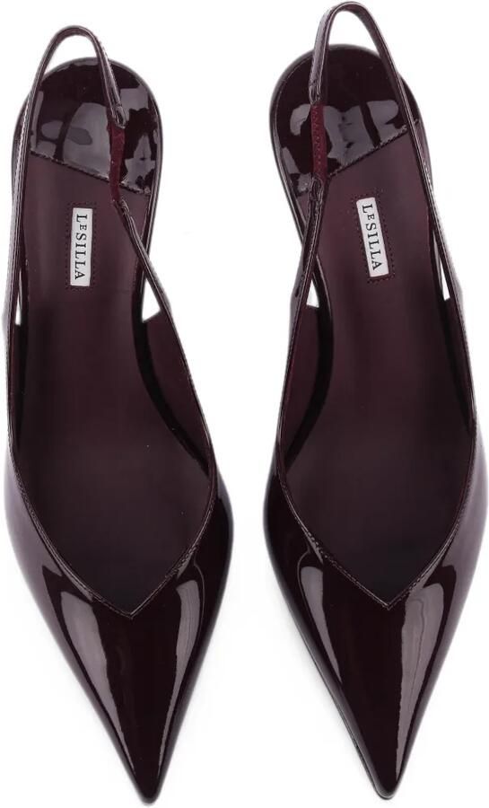 Le Silla Vivienne patent leather slingback pumps Blauw - Foto 4