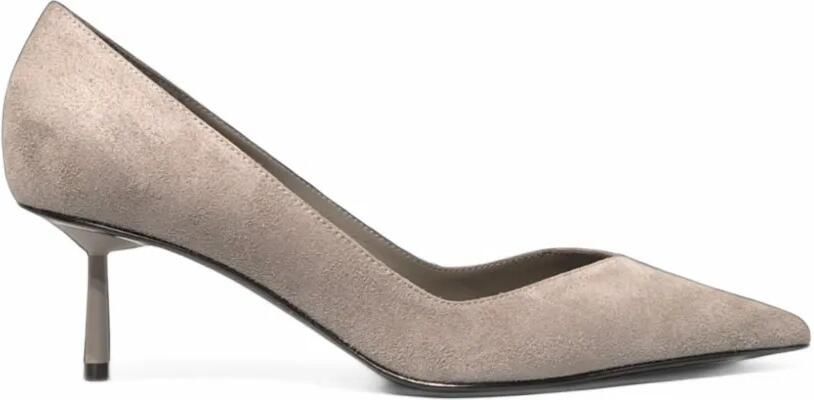 Le Silla Vivienne pointed-toe suede pumps Beige