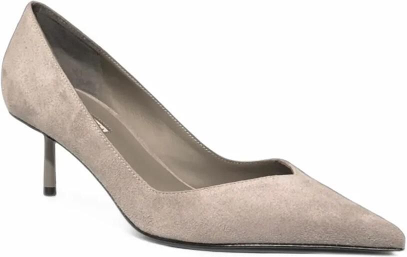 Le Silla Vivienne pointed-toe suede pumps Beige - Foto 3
