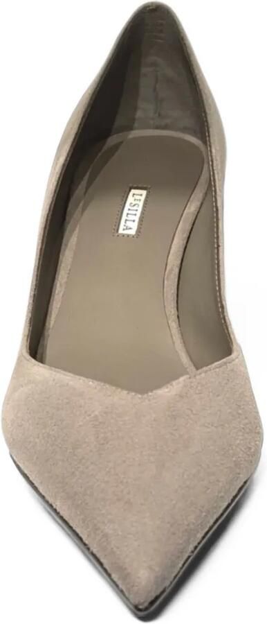 Le Silla Vivienne pointed-toe suede pumps Beige - Foto 4