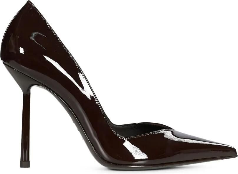 Le Silla Vivienne pumps met puntige neus en lakleren afwerking Bruin