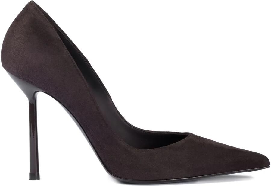 Le Silla Vivienne suède pumps met puntige neus Bruin
