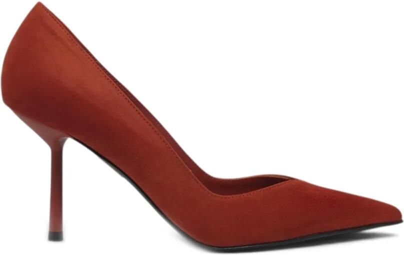 Le Silla Vivienne suède pumps met puntige neus Rood