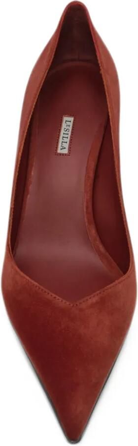 Le Silla Vivienne suède pumps met puntige neus Rood - Foto 5