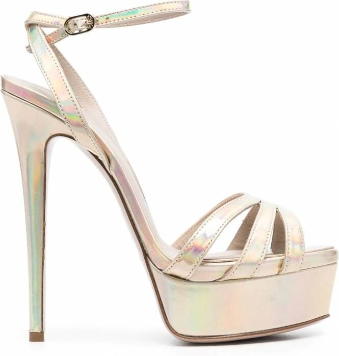 Le Silla Lola holografische sandalen Beige