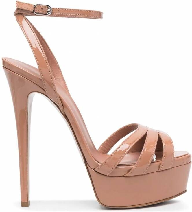 Le Silla Lola sandalen met plateauzool Beige