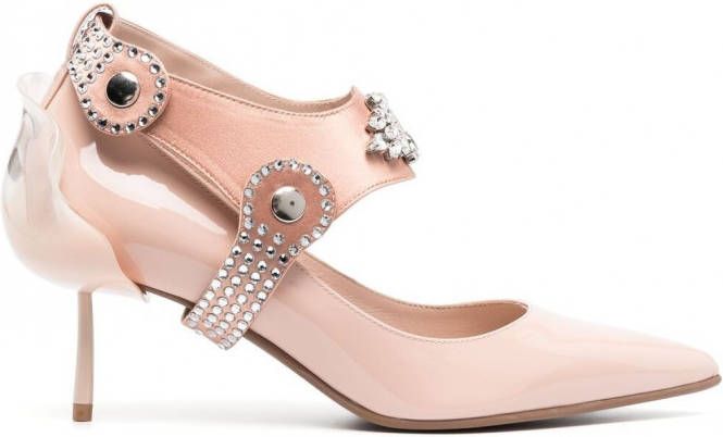 Le Silla Mountain pumps met stirrupdetail Roze