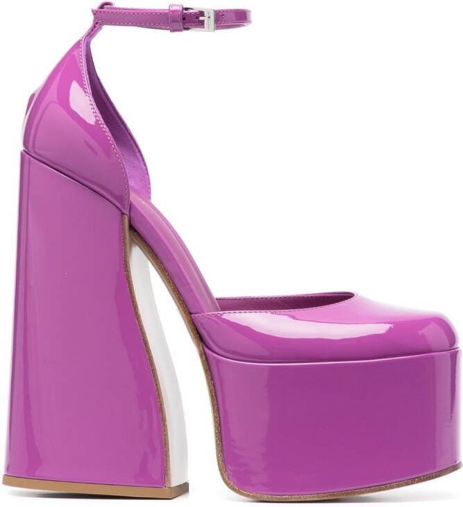 Le Silla Nikki pumps met plateauzool Paars