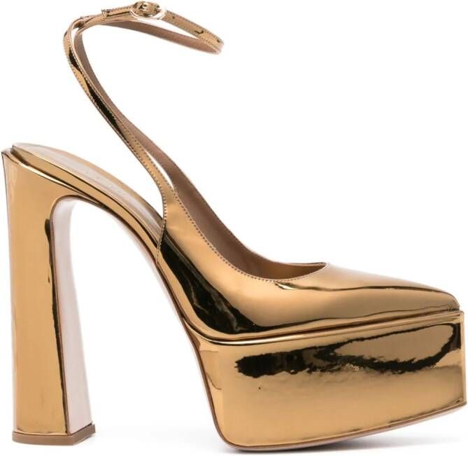 Le Silla Nina pumps met metallic-effect Goud