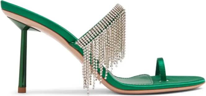 Le Silla Octavia sandalen verfraaid met kristallen Groen