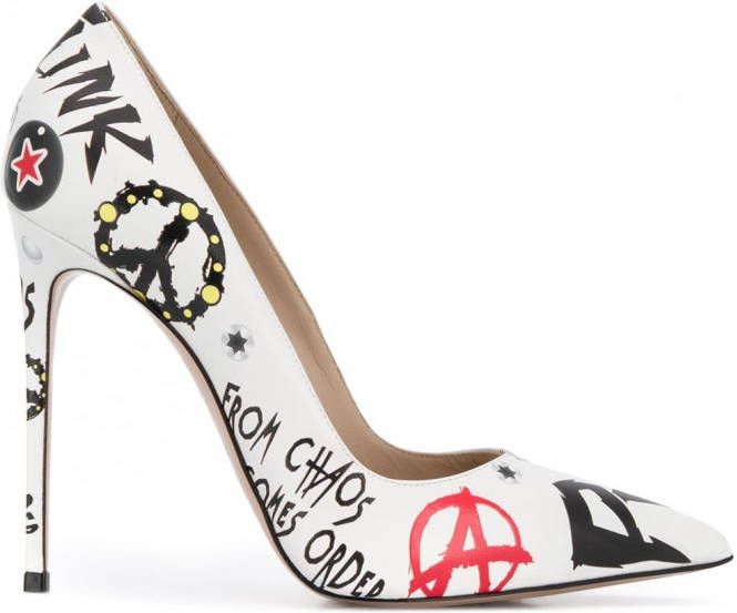 Le Silla Pumps met puntige neus Wit