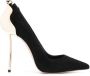 Le Silla Elegant Zwart Fluweel Hoge Hakken Black Dames - Thumbnail 2