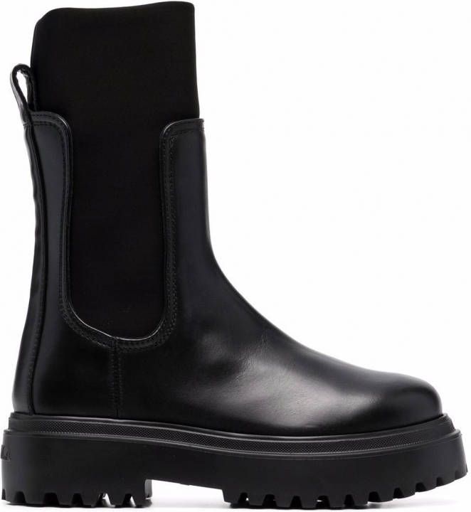 Le Silla Ranger leren enkellaarzen Zwart