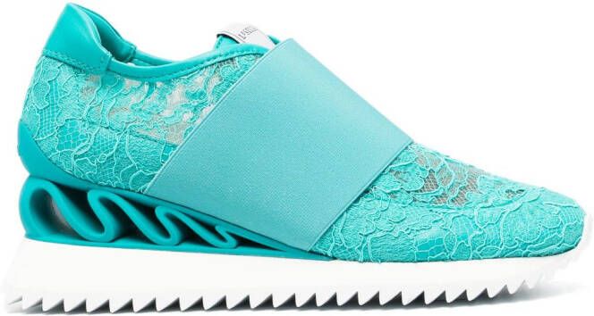 Le Silla Reiko sneakers met sleehak Blauw