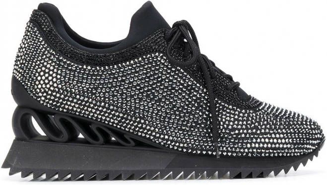 Le Silla Reiko Wave sneakers verfraaid met kristal Zwart