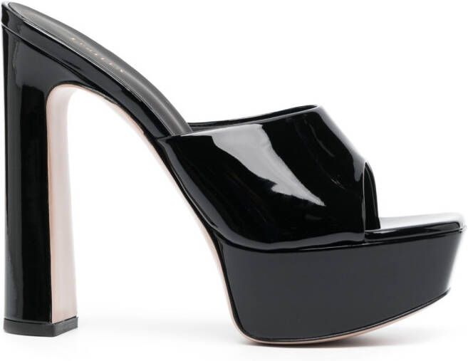 Le Silla Resort leren muiltjes Zwart