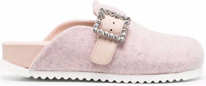 Le Silla Rita slippers verfraaid met gesp Roze