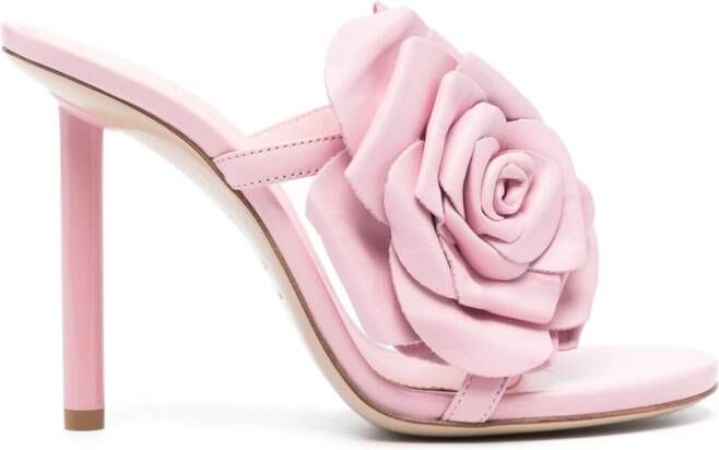 Le Silla Rose 105 mm leren sandalen Roze