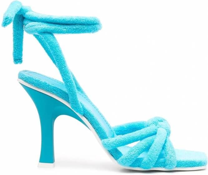 Le Silla Sandalen met gestrikte enkel Blauw