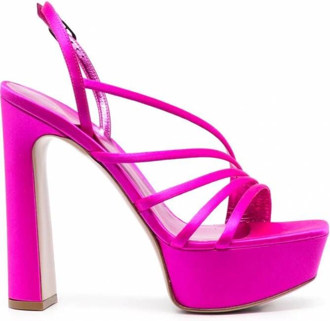 Le Silla Sandalen met plateauzool Roze