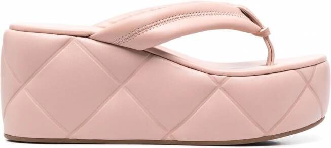 Le Silla Sandalen met plateauzool Roze