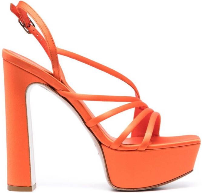 Le Silla Scarlet sandalen met plateauzool Oranje