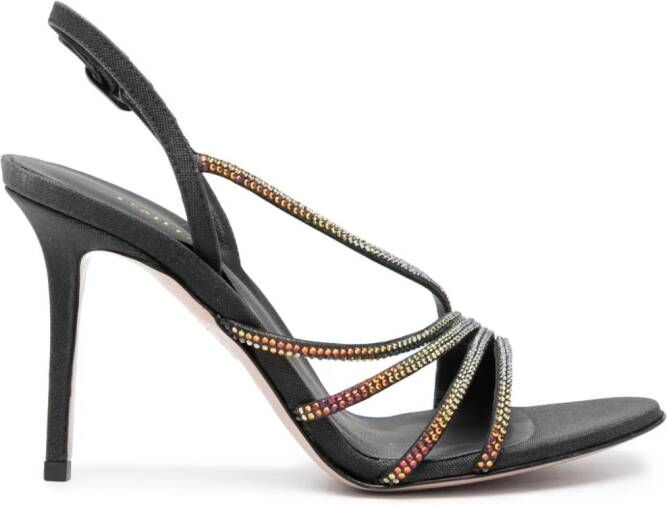 Le Silla Scarlet sandalen verfraaid met stras Zwart