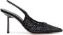 Le Silla Slingback stiletto pumps verfraaid met stras Zwart - Thumbnail 1