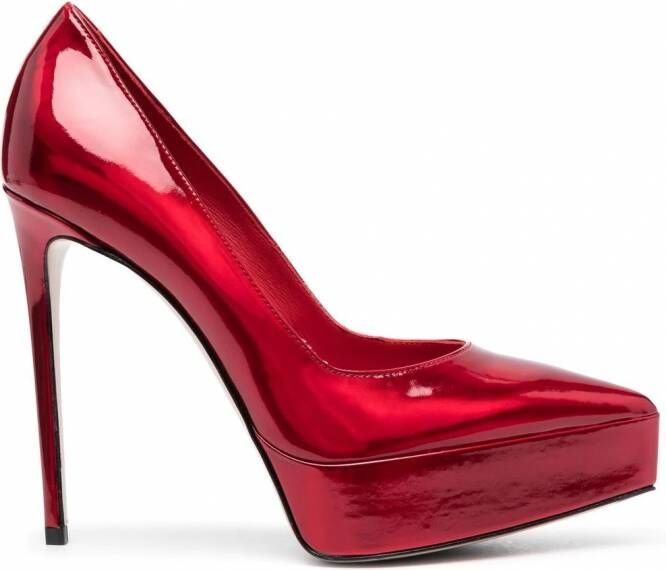 Le Silla Uma pumps met plateauzool Rood