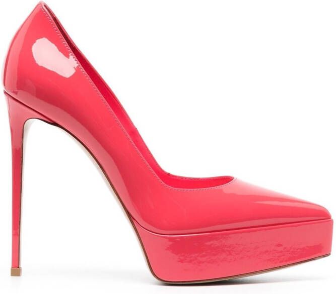 Le Silla Uma gelakte pumps Roze