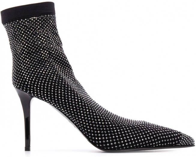 Le Silla Verfraaide sokpumps Zwart - Schoenen.nl