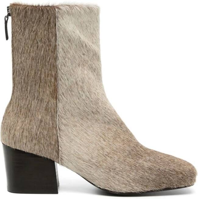 LEMAIRE leather ankle boots Beige