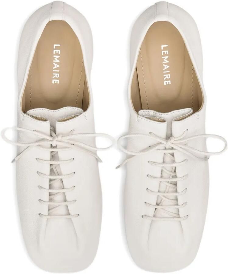 LEMAIRE 55 mm Souris pumps met verlengde neus Wit - Foto 2