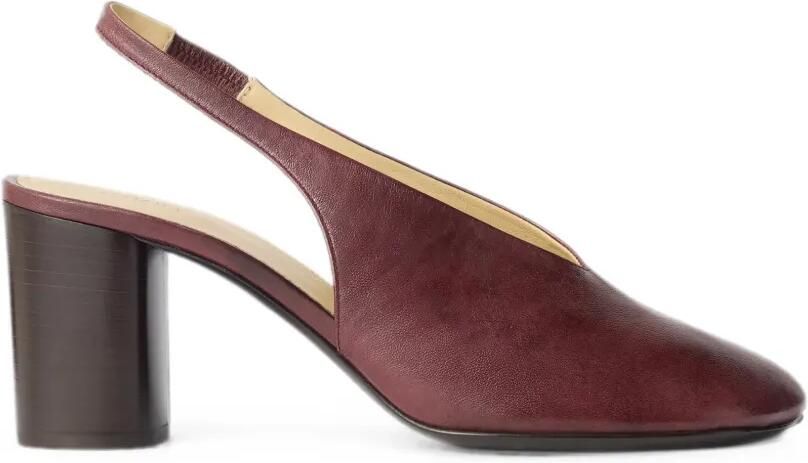 LEMAIRE 80 mm Glove slingback pumps van lamsleer Rood