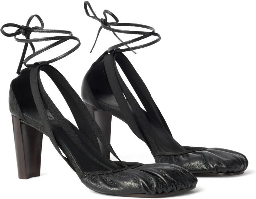 LEMAIRE 80 mm Pedille geitenleren ballerina's met hak Zwart - Foto 3