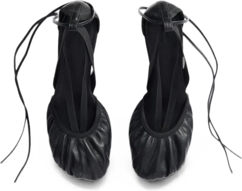 LEMAIRE 80 mm Pedille geitenleren ballerina's met hak Zwart - Foto 4