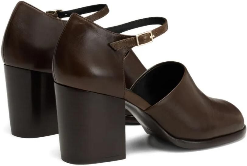 LEMAIRE 80 mm sandalen met blokhak en open neus Bruin - Foto 5