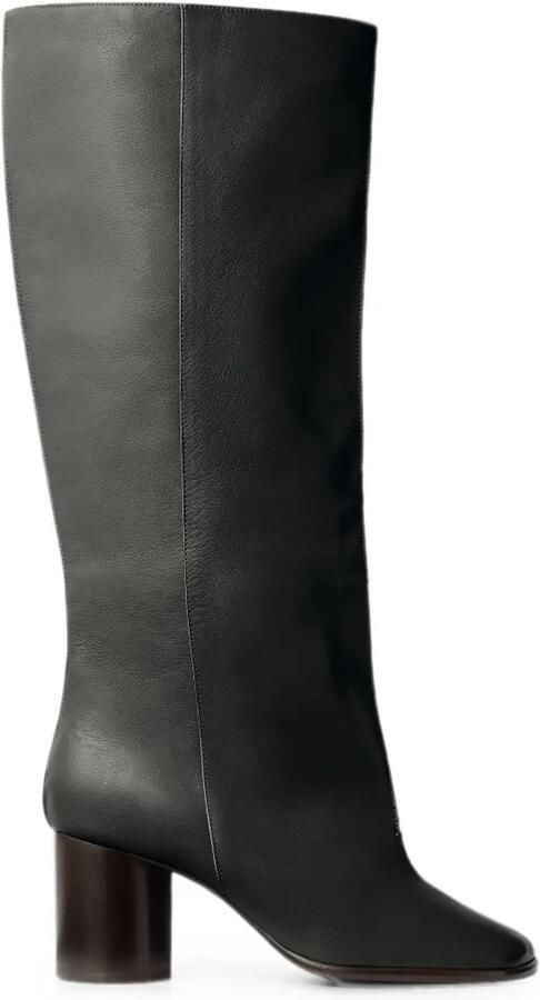 LEMAIRE Crease Sleeve laarzen van glanzend leer Zwart