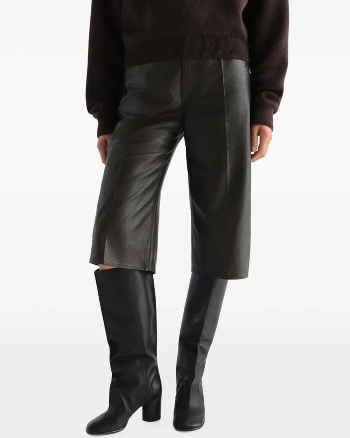 LEMAIRE Crease Sleeve laarzen van glanzend leer Zwart - Foto 2