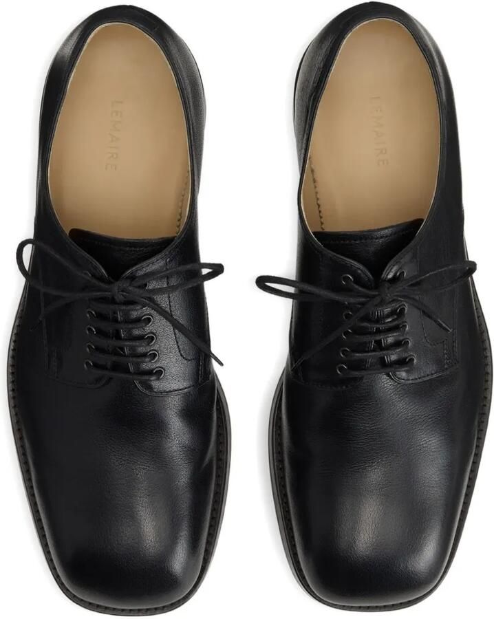 LEMAIRE Derby veterschoenen met verlengde neus Zwart - Foto 3