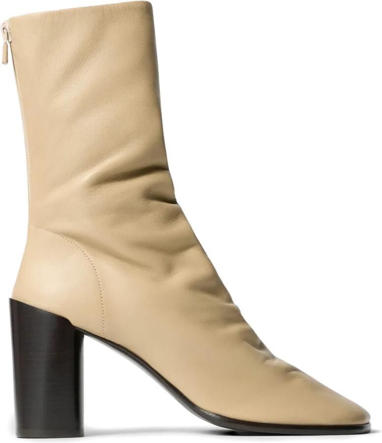 LEMAIRE Glove leren enkellaarzen Beige