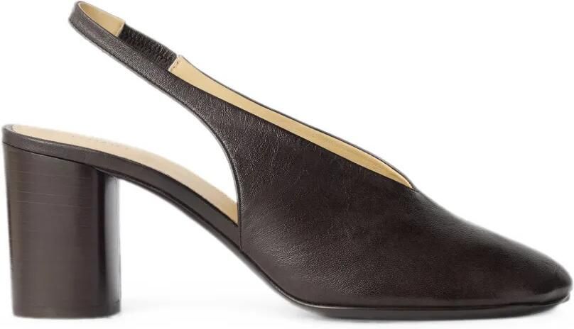 LEMAIRE Glove slingback pumps met 80 mm hak van leer Bruin