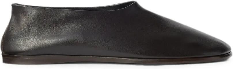 LEMAIRE Glove slip-ons van glanzend nappa lamsleer Bruin