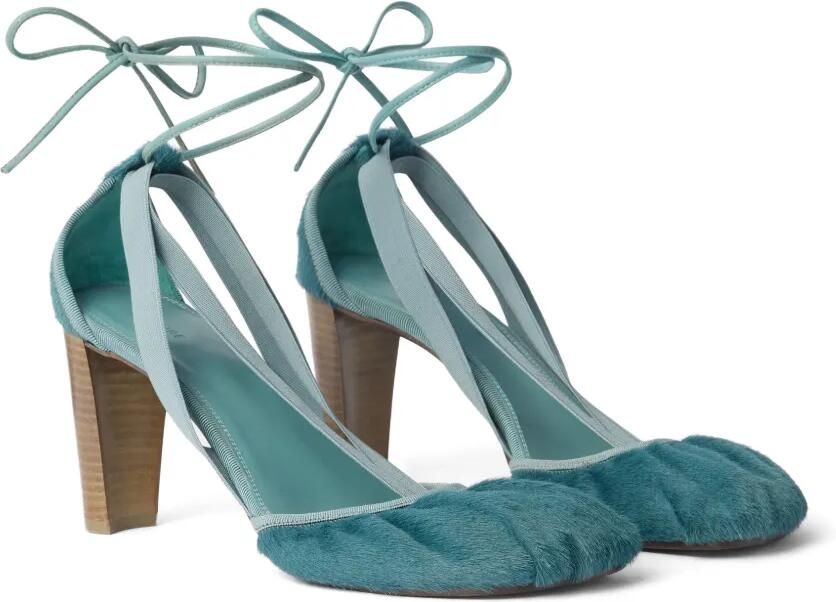 LEMAIRE Pedille leren ballerina's met hak Blauw - Foto 3