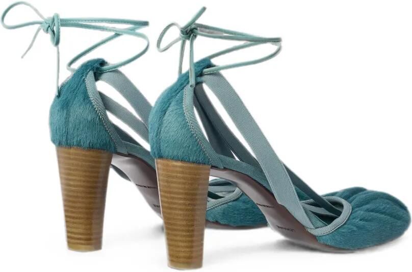 LEMAIRE Pedille leren ballerina's met hak Blauw - Foto 4