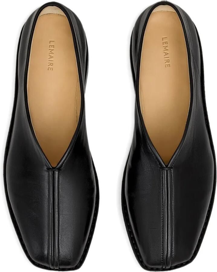 LEMAIRE Slippers met vierkante neus Zwart - Foto 3