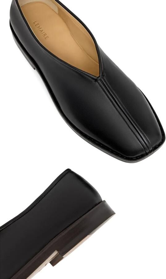 LEMAIRE Slippers met vierkante neus Zwart - Foto 4